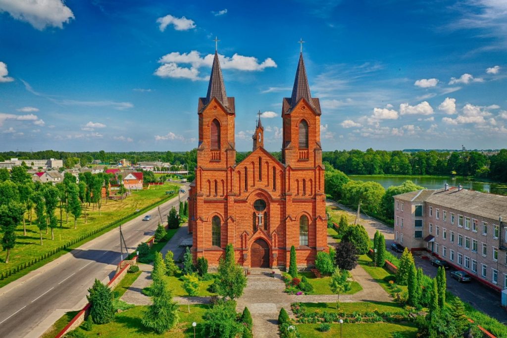 Church In Small Belarus City Miory One Of The Popular Place For Tourists.jpg