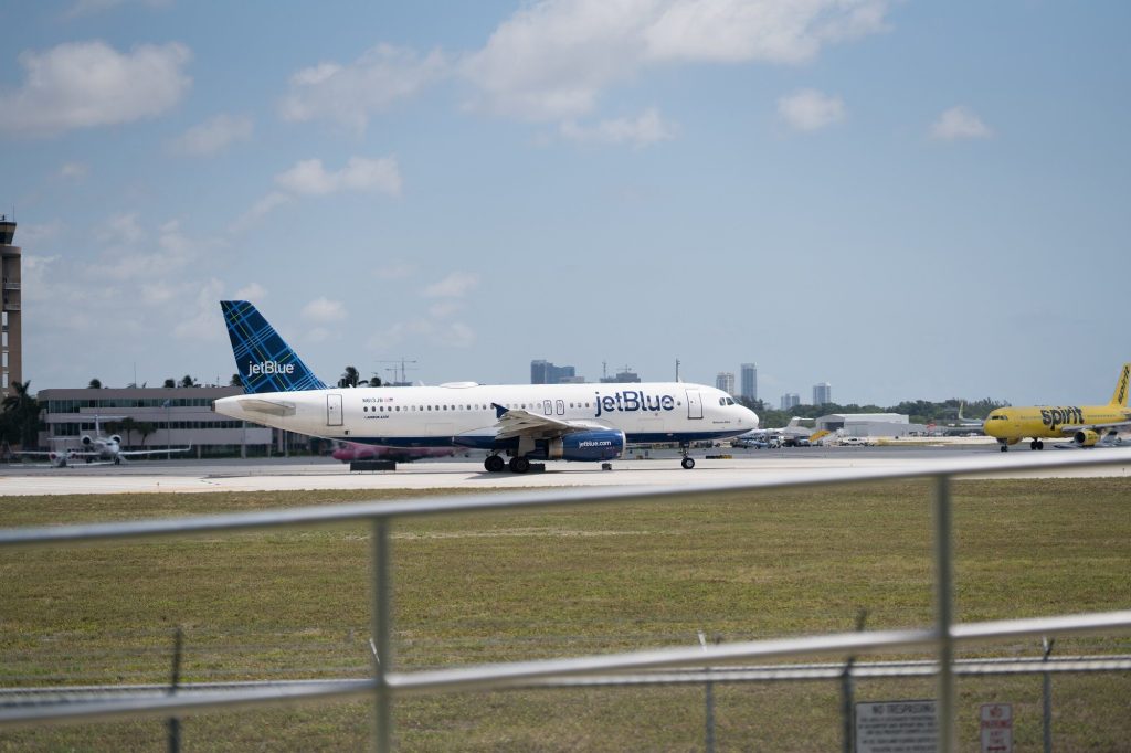 Jetblue And Spirit Airlines Airbus A320s On The Runway At Fort Lauderdale Airport Fll E1721906011324.jpg