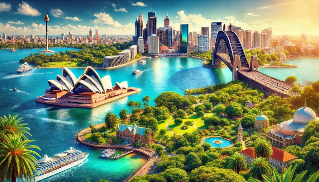 Dalle 2024 12 23 171432 A Breathtaking High Definition Landscape Of Sydney Australia During Summer The Scene Showcases The Iconic Sydney Opera House And Harbour Bridge Pro.jpg